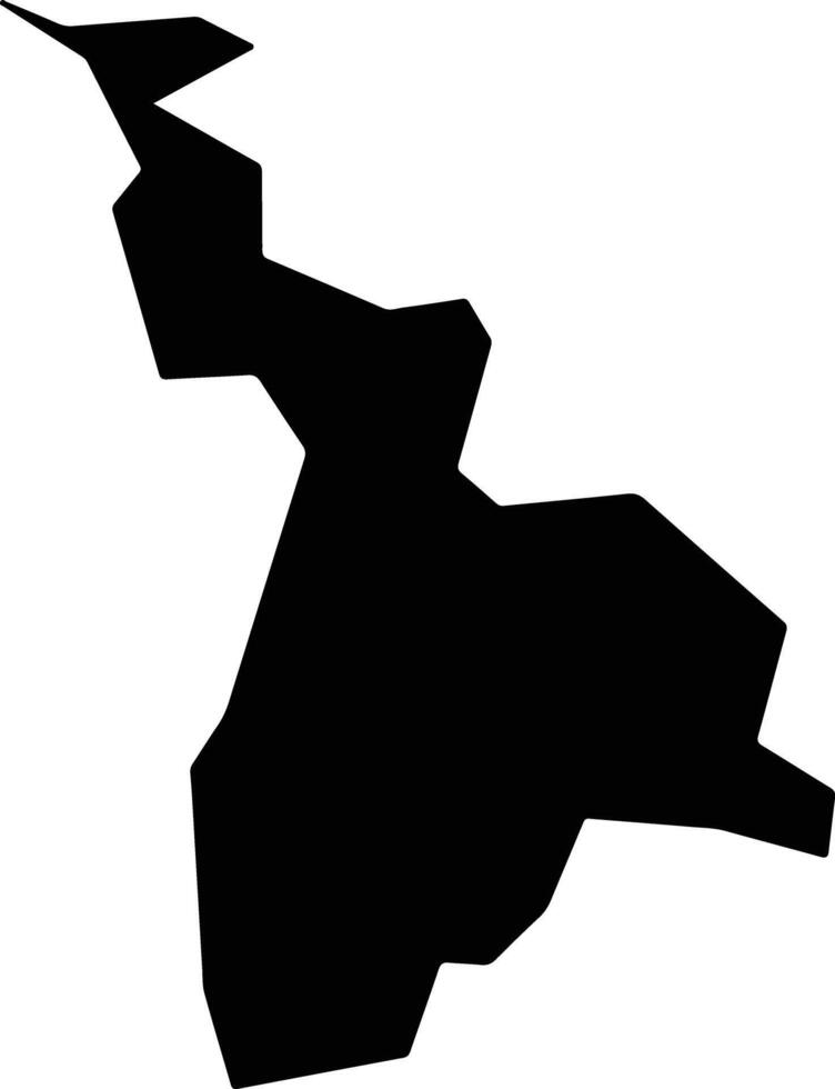 North East India silhouette map vector