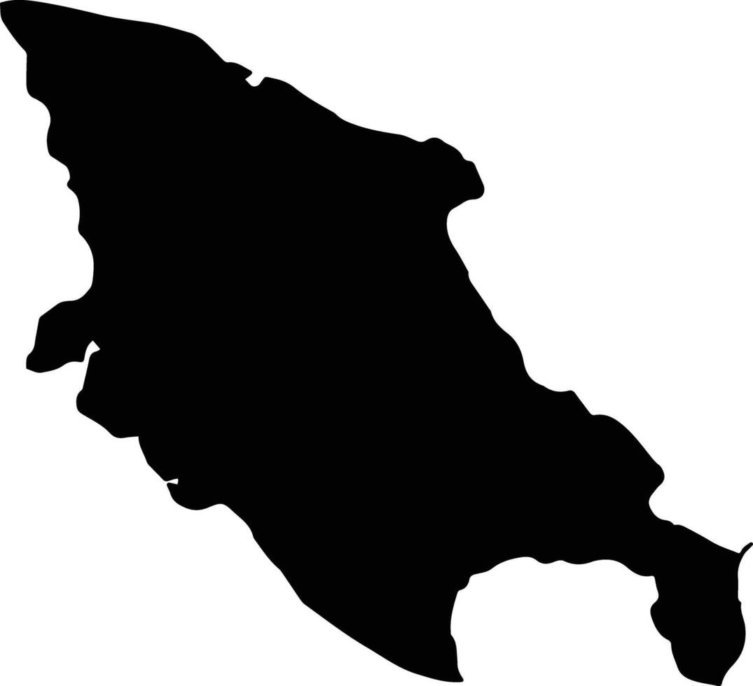 North East Malekula Vanuatu silhouette map vector