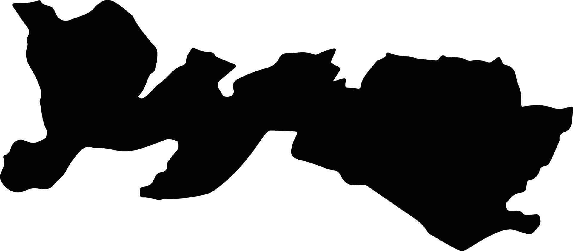 North Garo Hills India silhouette map vector