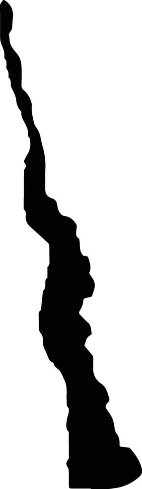 North Maewo Vanuatu silhouette map vector