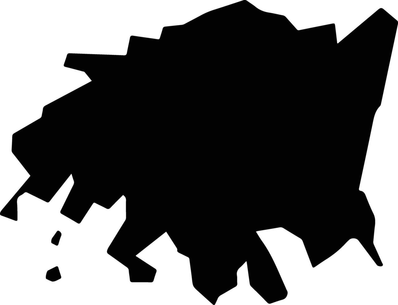 North Sydney Australia silhouette map vector