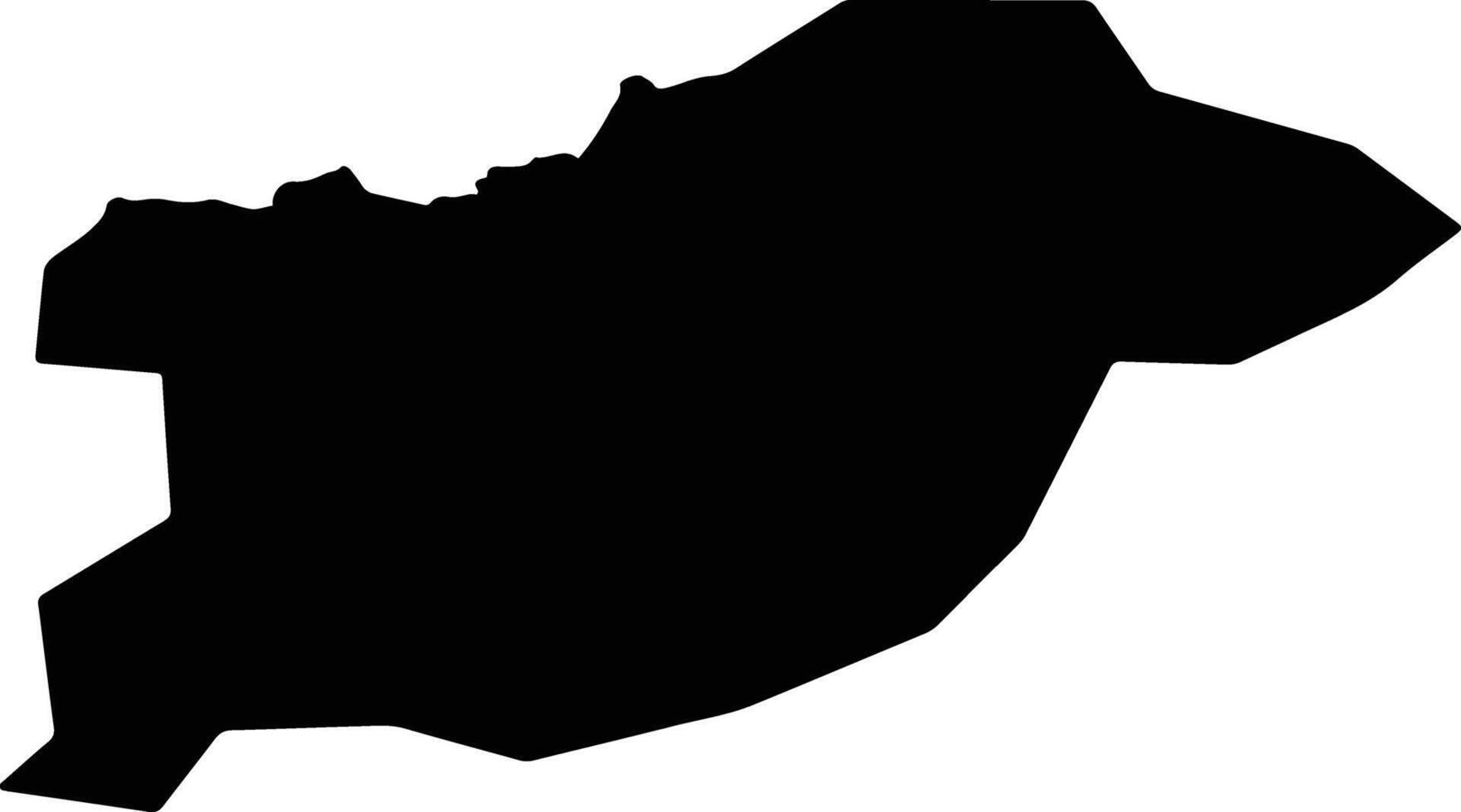 North Waziristan Pakistan silhouette map vector