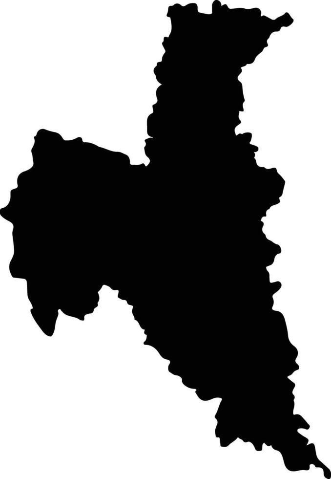 North Twenty Four Parganas India silhouette map vector