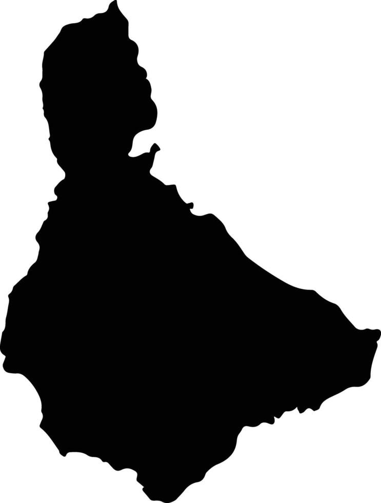 North West Malekula Vanuatu silhouette map vector
