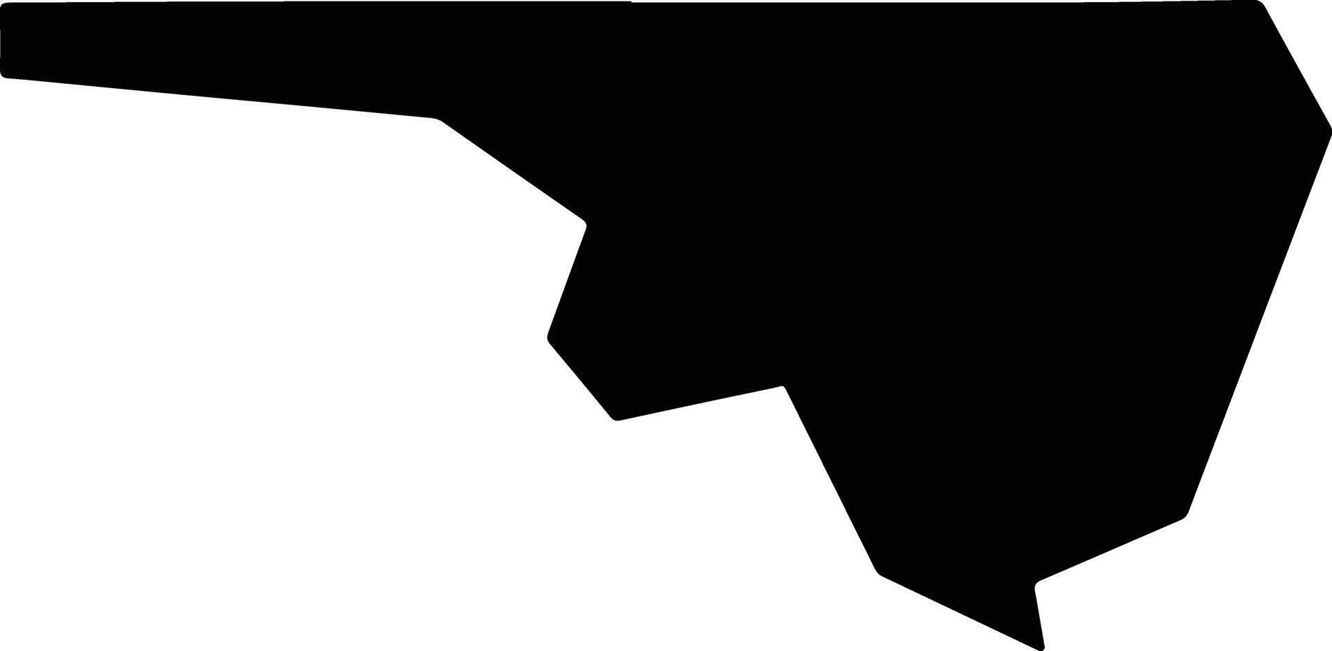 Northampton United States silhouette map vector