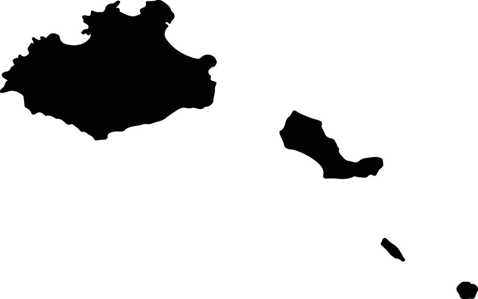 Nossa Senhora Da Luz Cabo Verde silhouette map vector