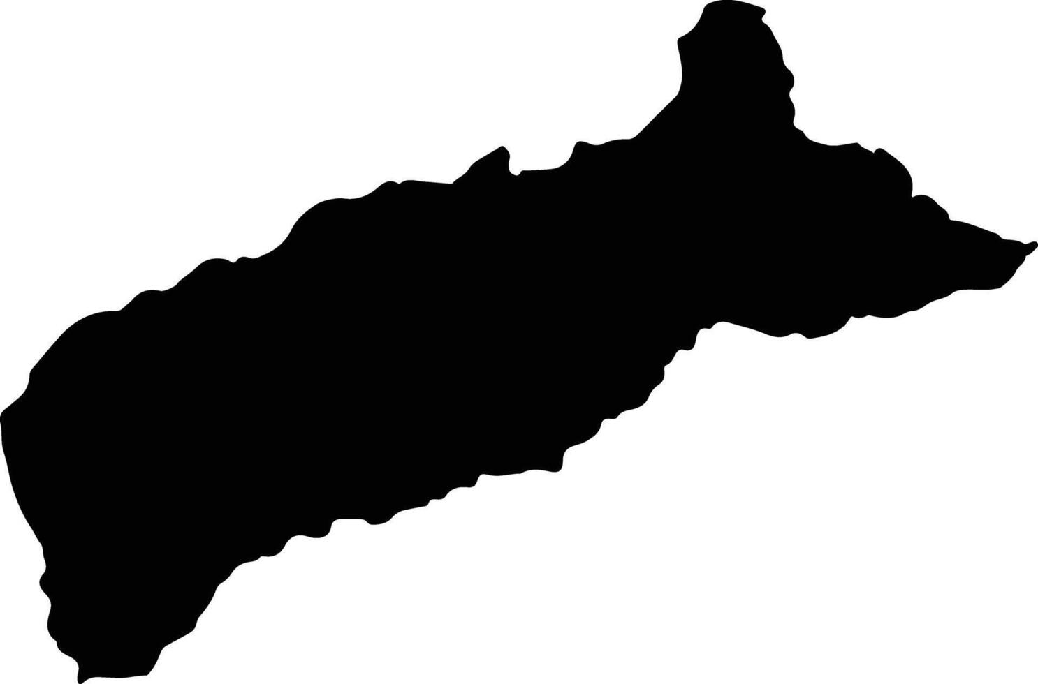 Nossa Senhora Do Livramento Cabo Verde silhouette map vector