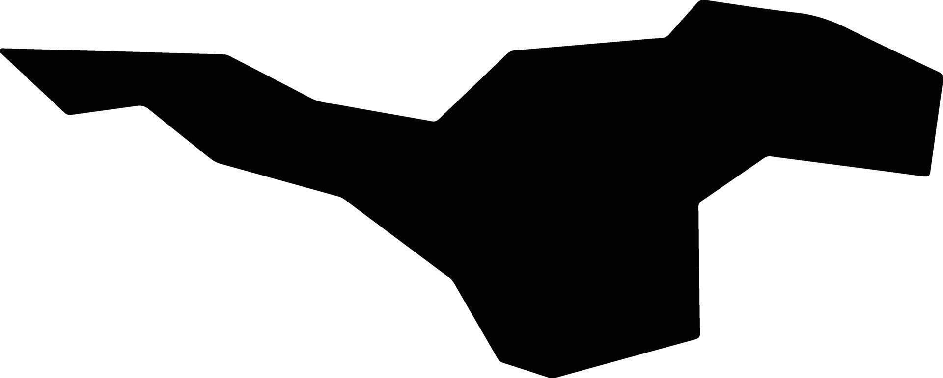 Nossa Senhora do Socorro Brazil silhouette map vector