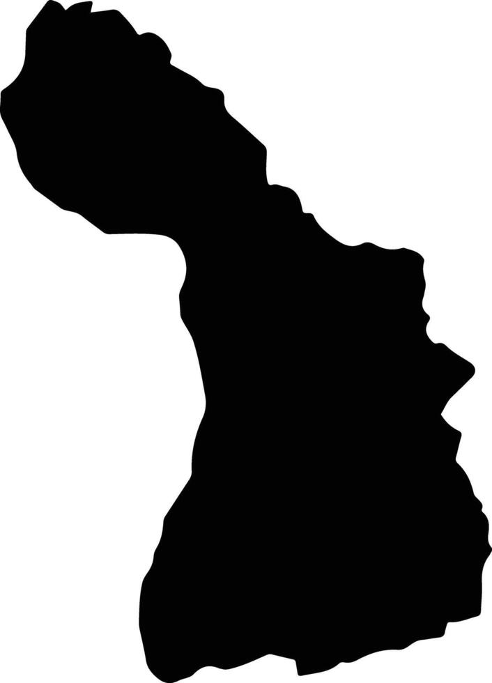 Nova Bandeirantes Brazil silhouette map vector
