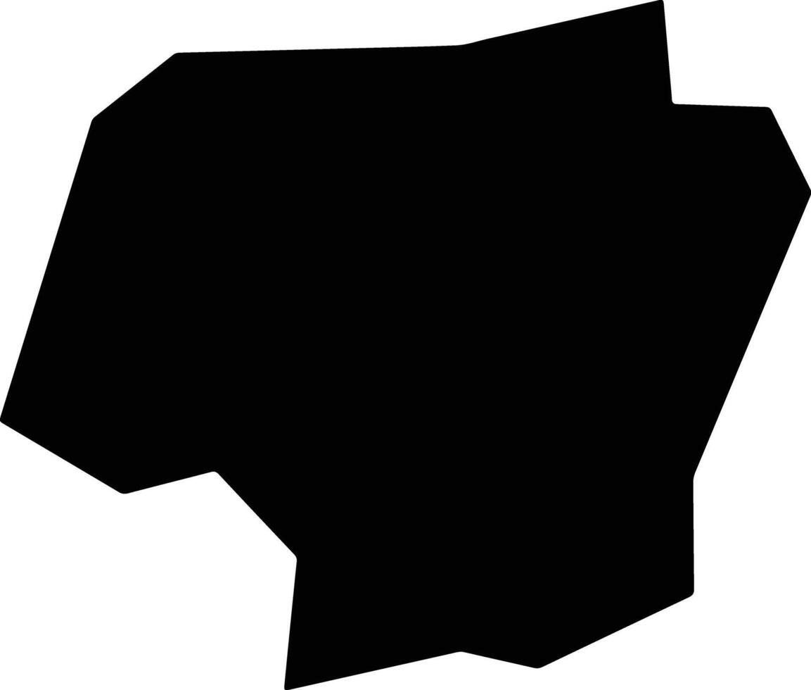 Nova Castilho Brazil silhouette map vector