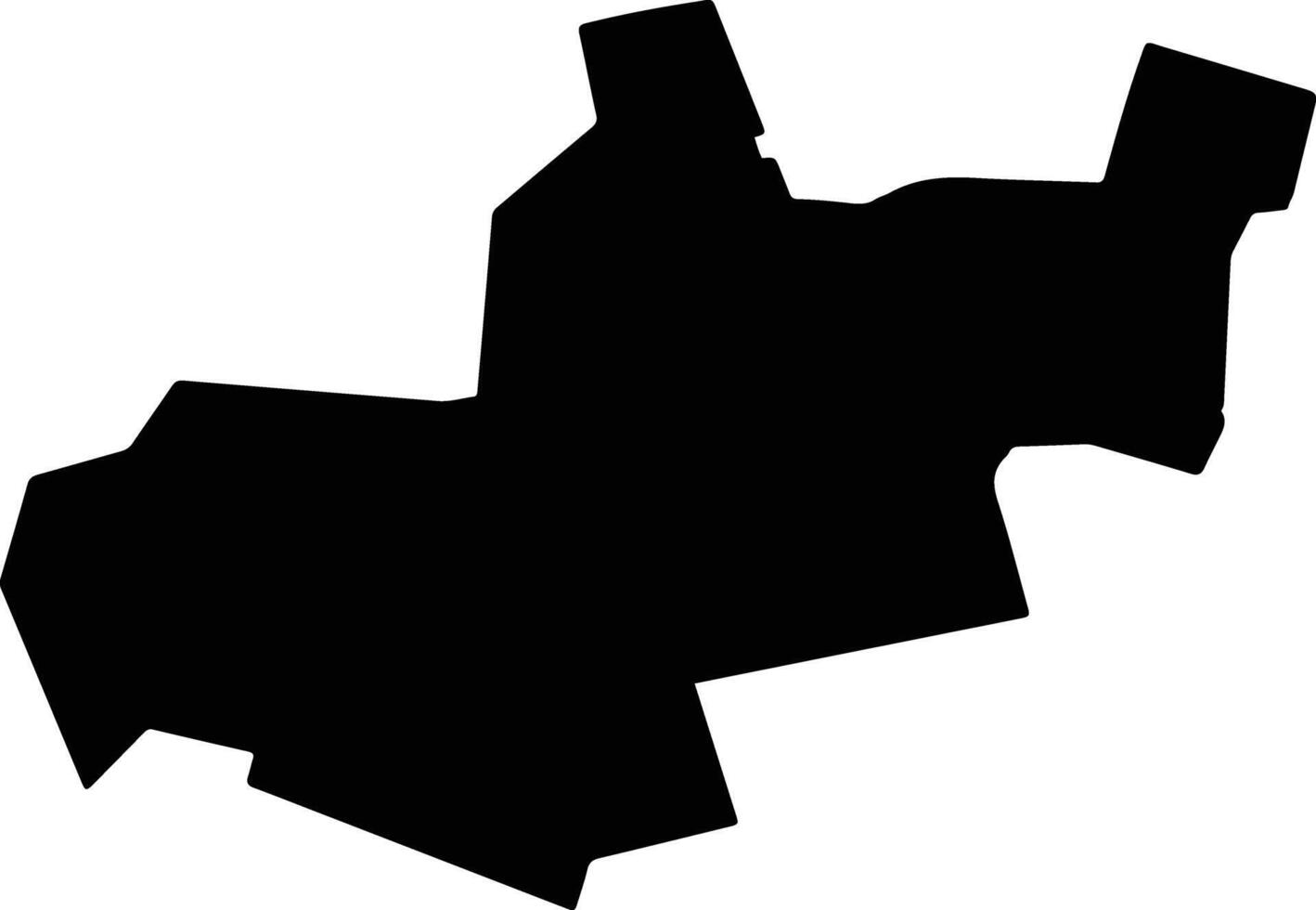Nova Crnja Municipality Serbia silhouette map vector