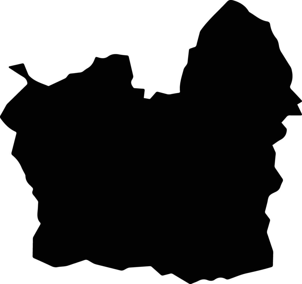 Nova Monte Verde Brazil silhouette map vector
