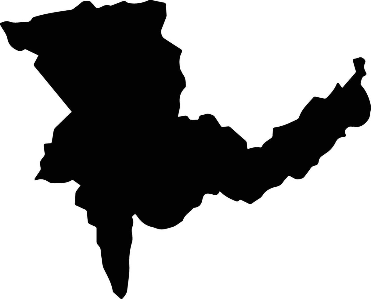 Nova Xavantina Brazil silhouette map vector