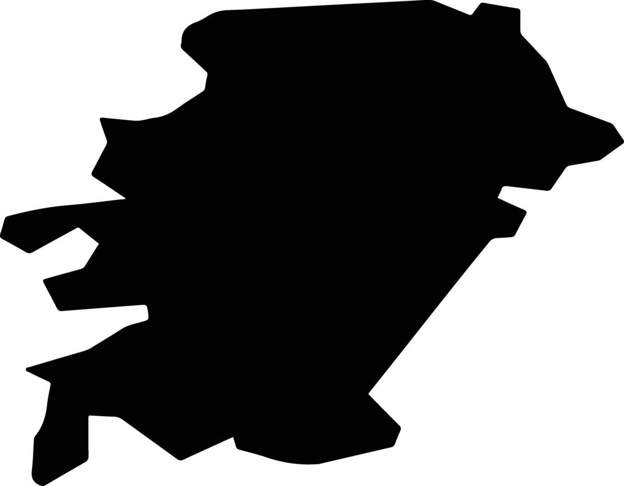 Novi Becej Municipality Serbia silhouette map vector