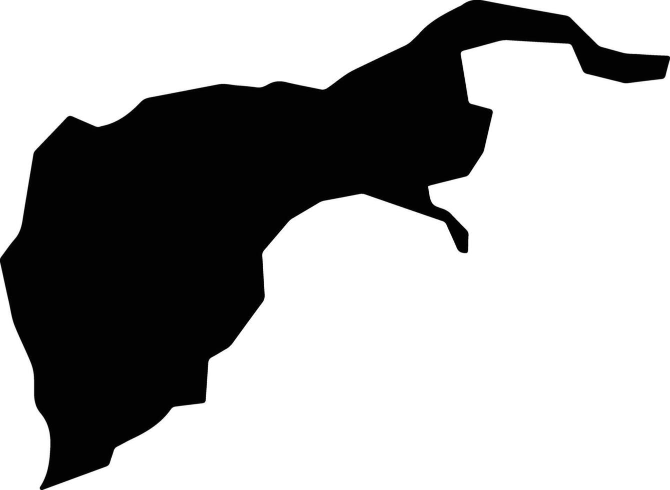 Novo Jardim Brazil silhouette map vector