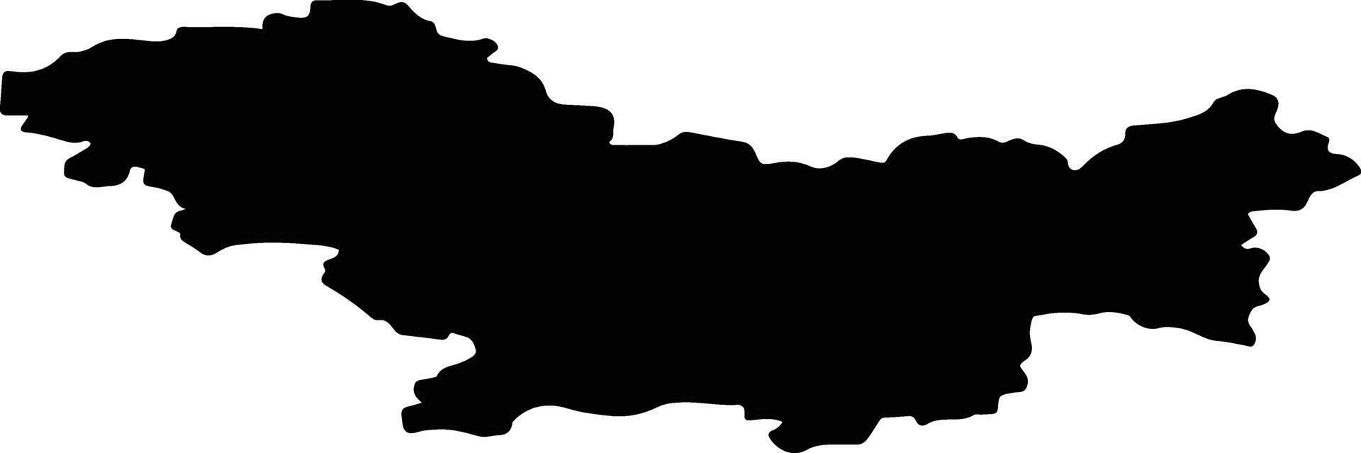 Novoduginsky District Russia silhouette map vector