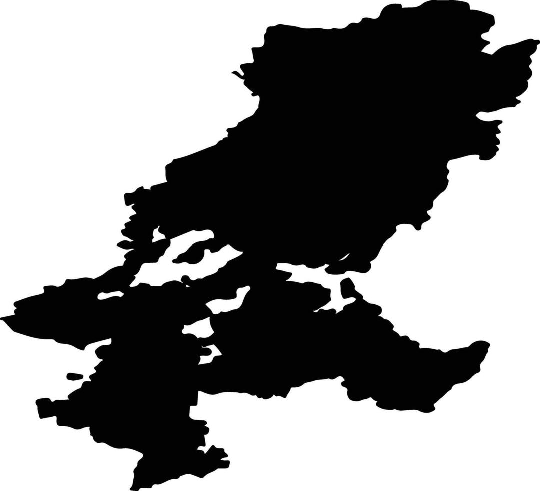Novokuznetsky District Russia silhouette map vector