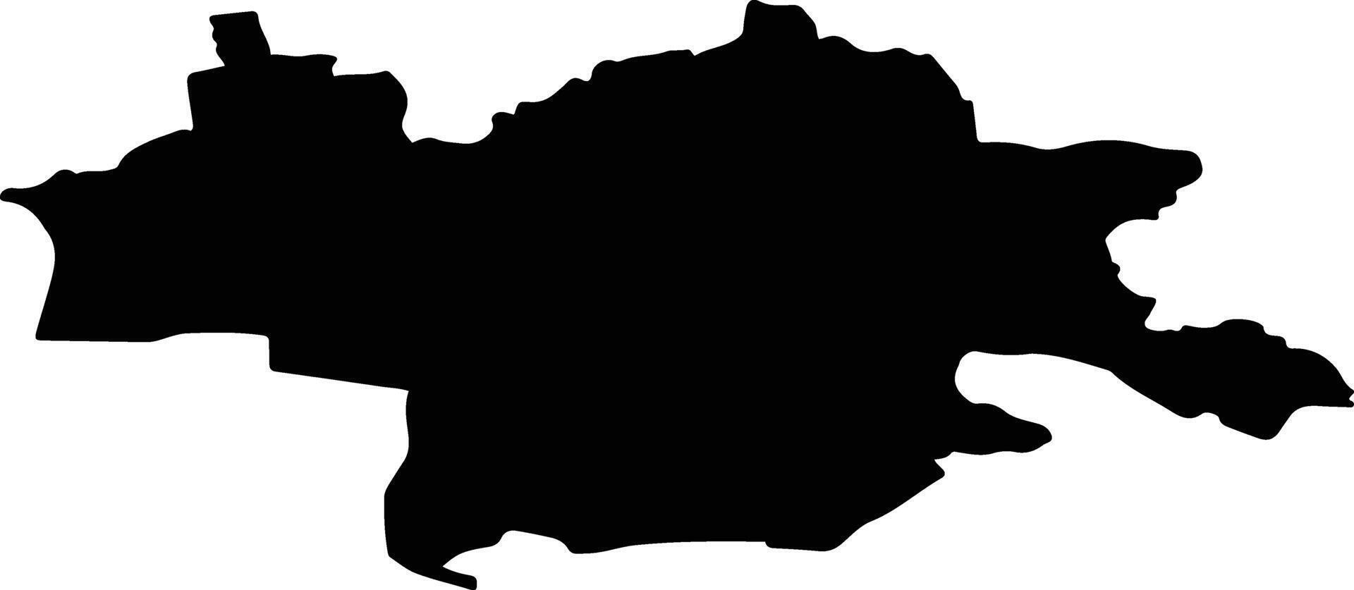 Novosyolovsky Rayon Russia silhouette map vector