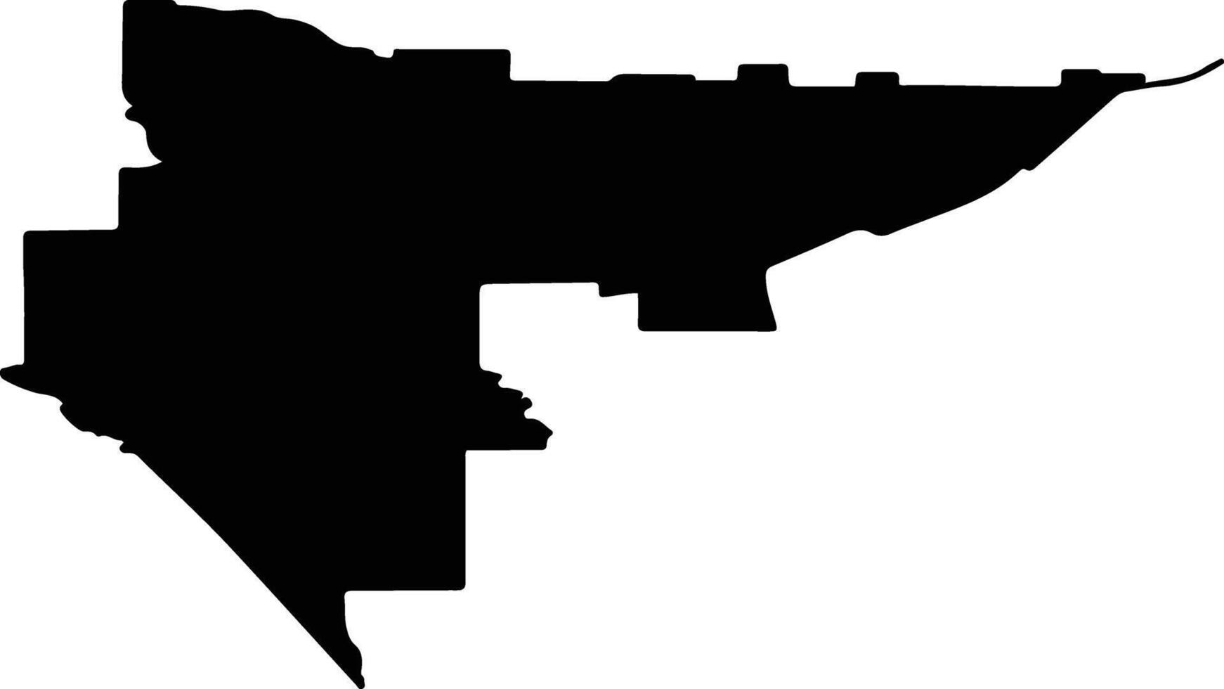Novouzensky District Russia silhouette map vector