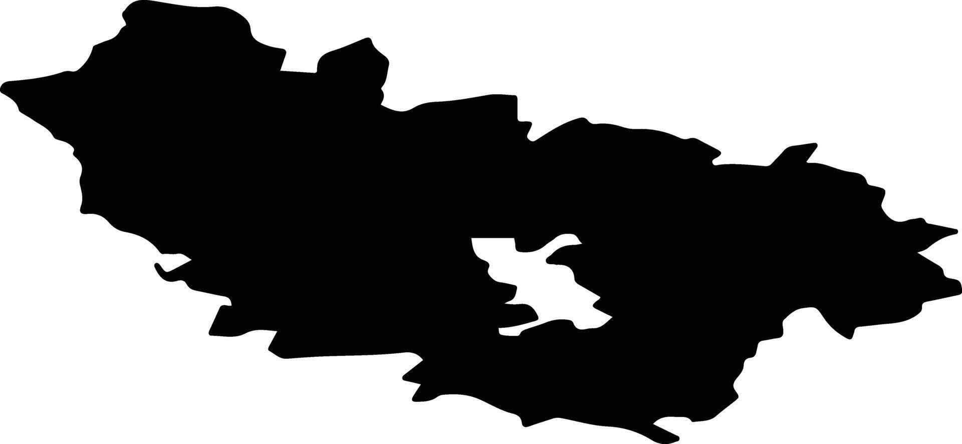 Novozybkovsky District Russia silhouette map vector