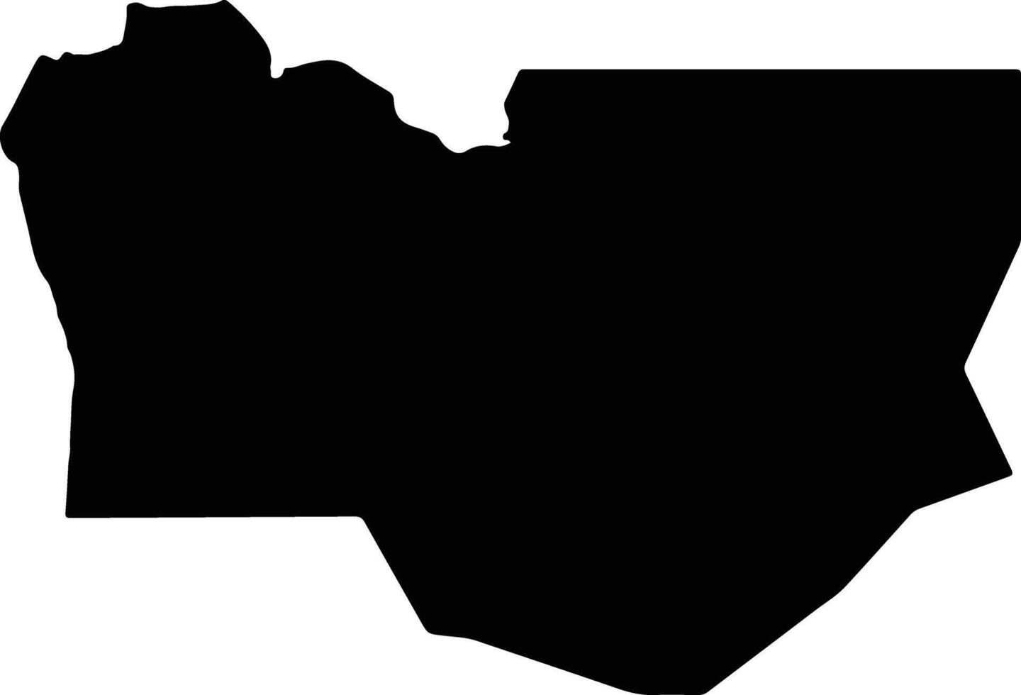 Noya Gabon silhouette map vector