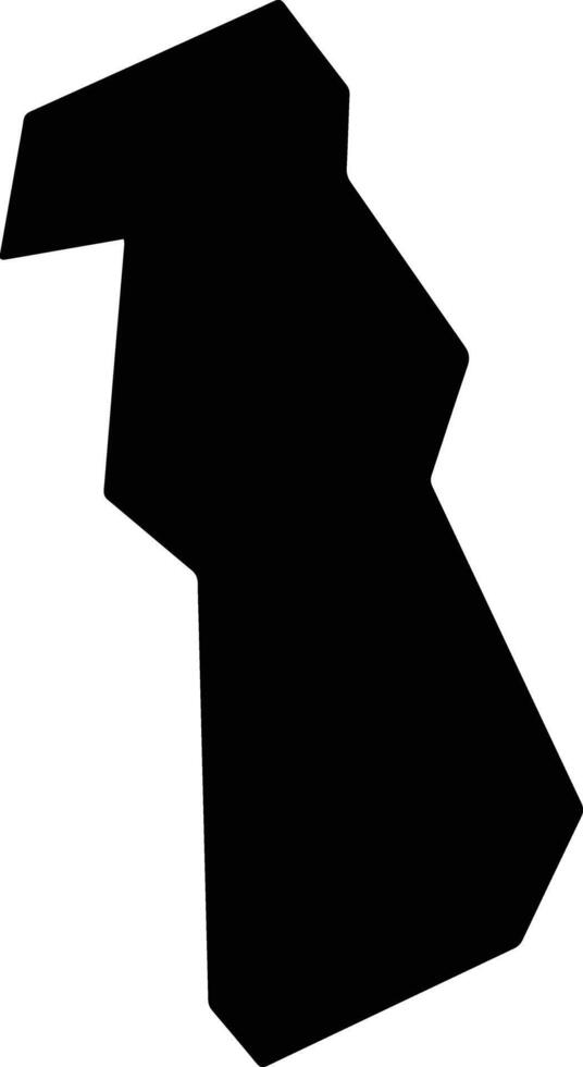 Nsit Ibom Nigeria silhouette map vector