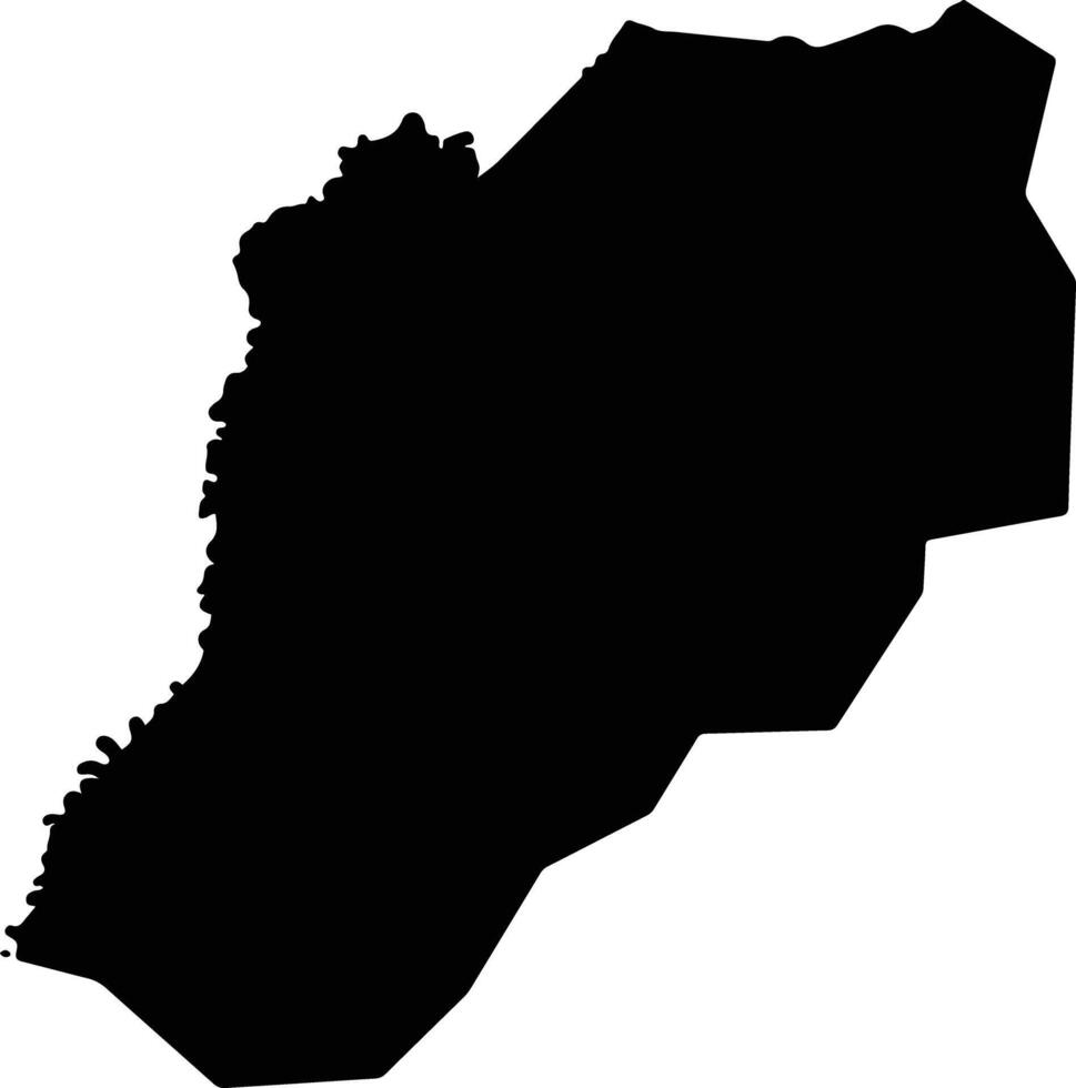 Ntoroko Uganda silhouette map vector