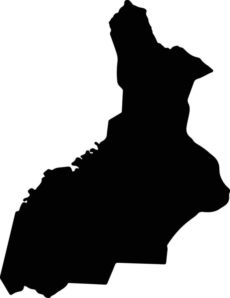 Nueva Arcadia Honduras silhouette map vector