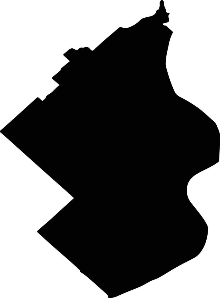 Nueva Alborada Paraguay silhouette map vector