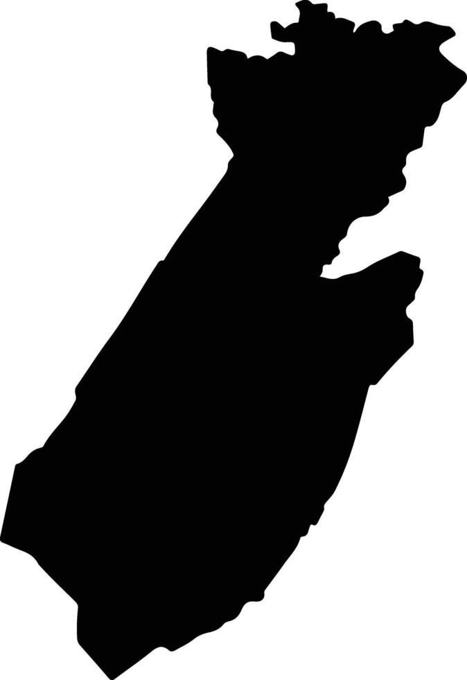 Nueva Colombia Paraguay silhouette map vector