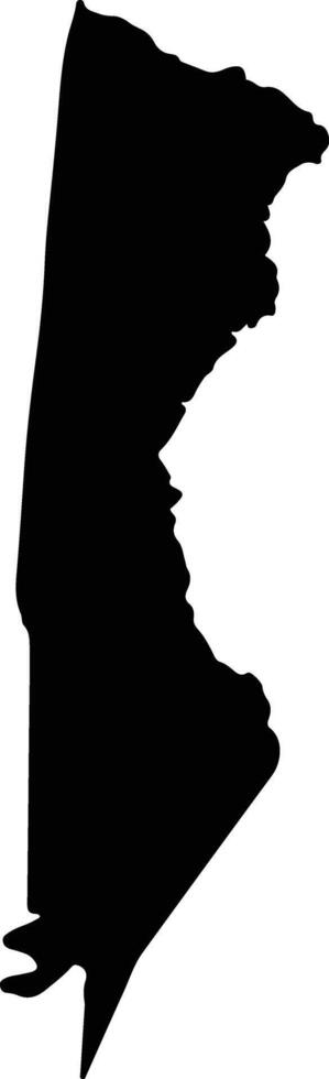 Nueva Italia Paraguay silhouette map vector