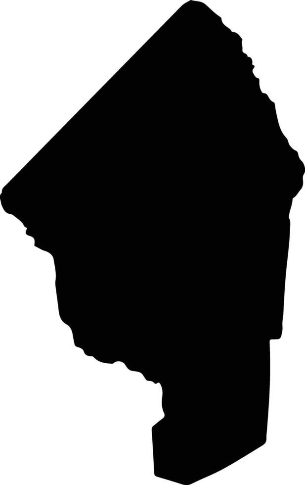 Nueva Londres Paraguay silhouette map vector