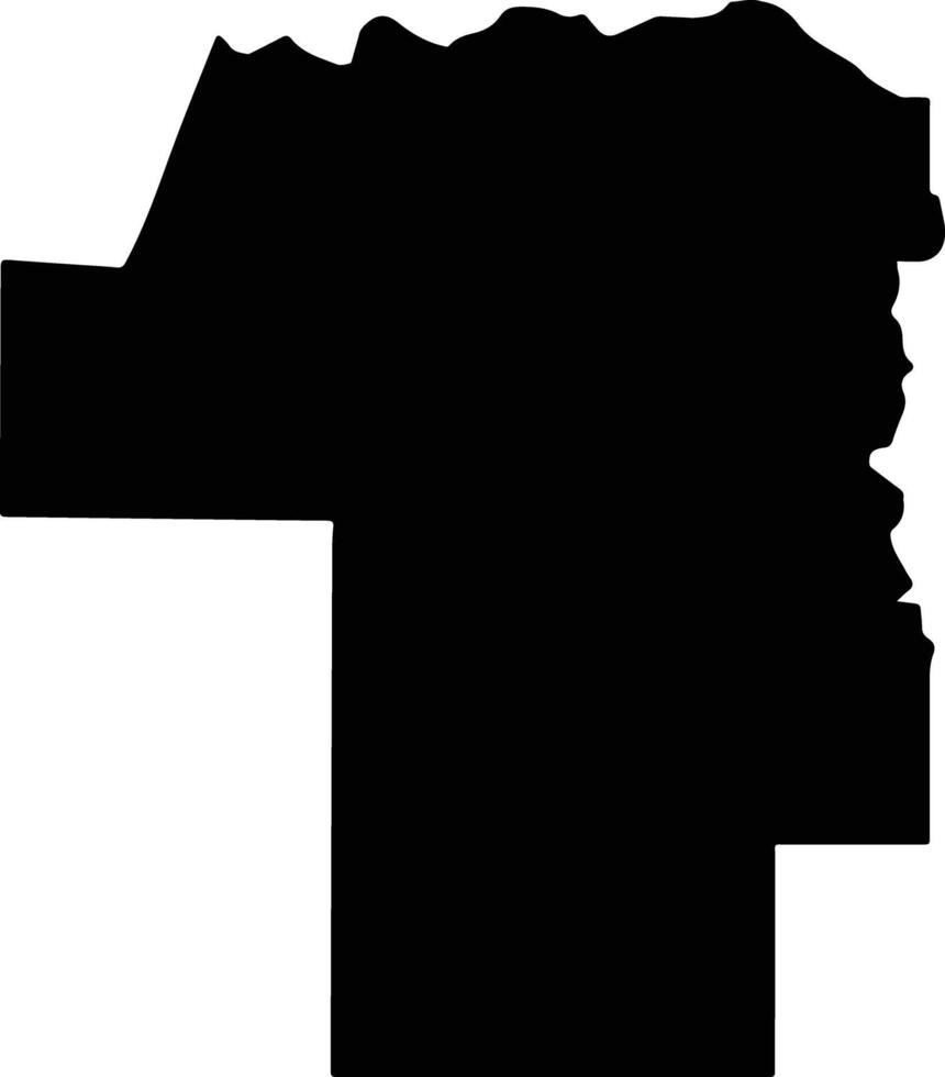 Nuku District Papua New Guinea silhouette map vector