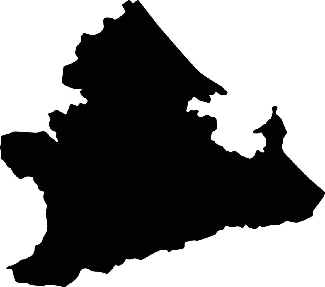 Nui Thanh Vietnam silhouette map vector
