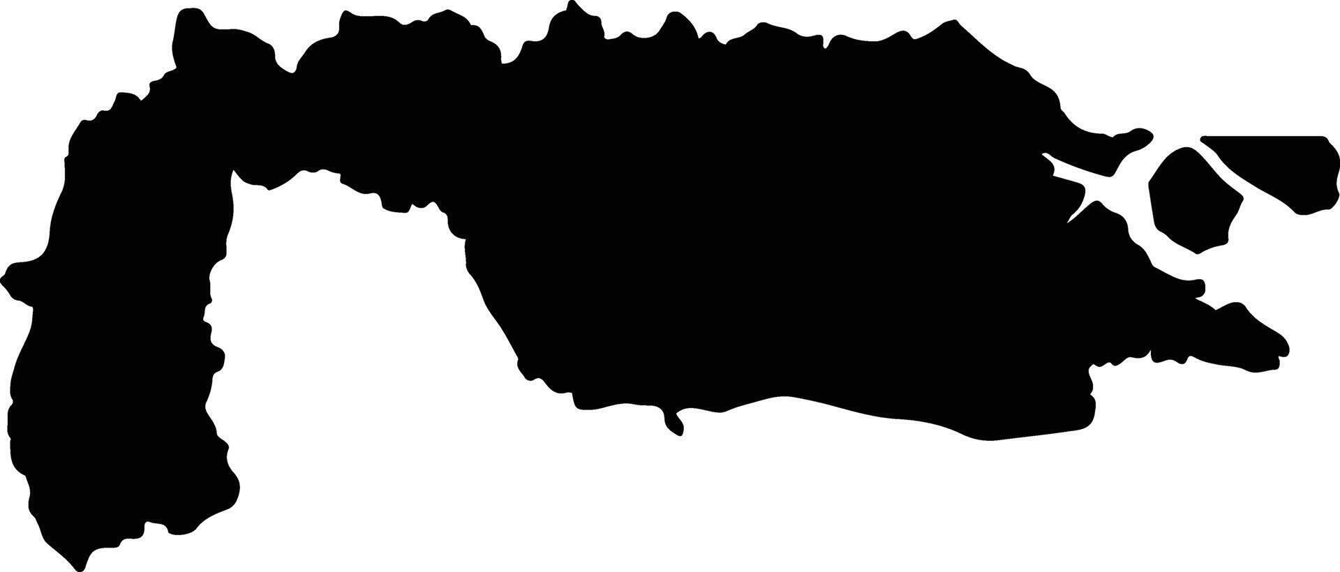 Nunukan Indonesia silhouette map vector