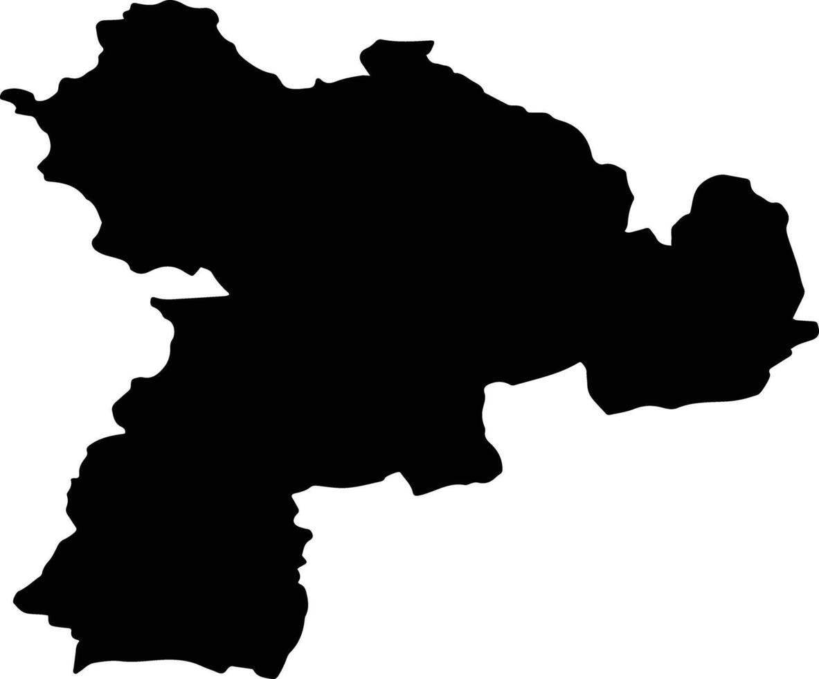 NUSENI Romania silhouette map vector