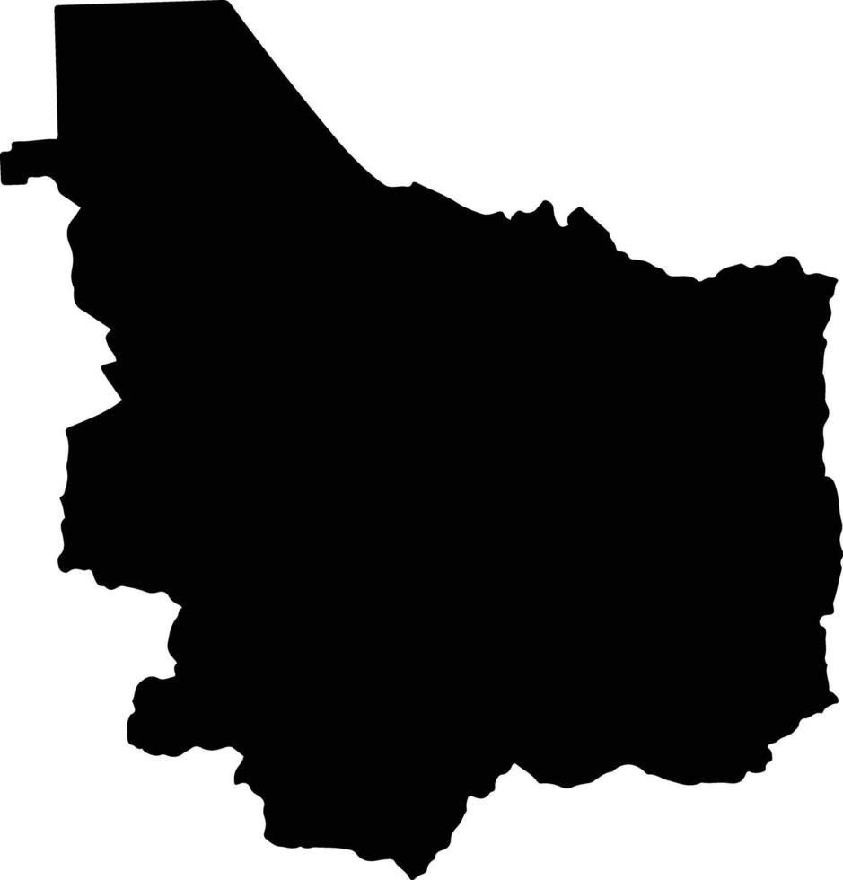 Nyabihu Rwanda silhouette map vector