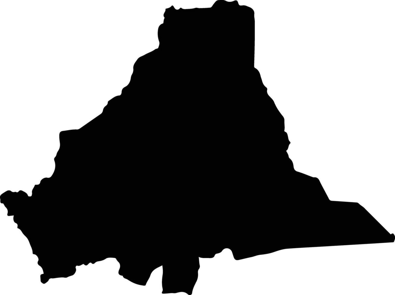 Nyagatare Rwanda silhouette map vector