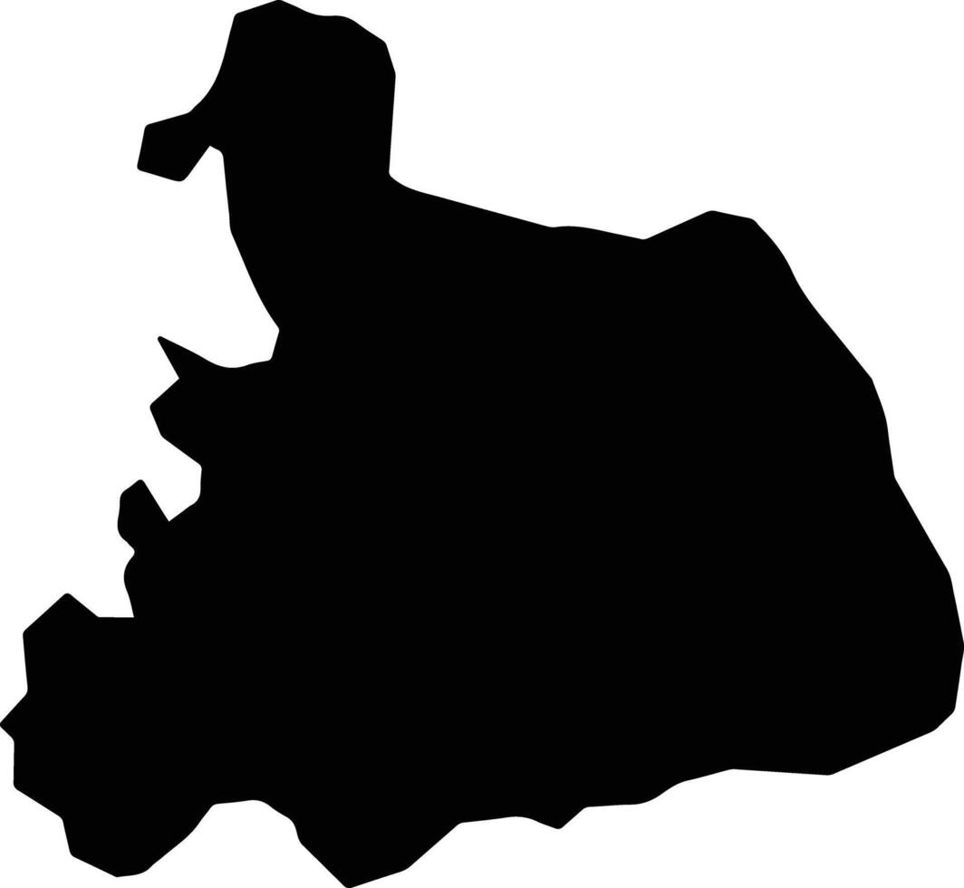 Nyamagana Tanzania silhouette map vector