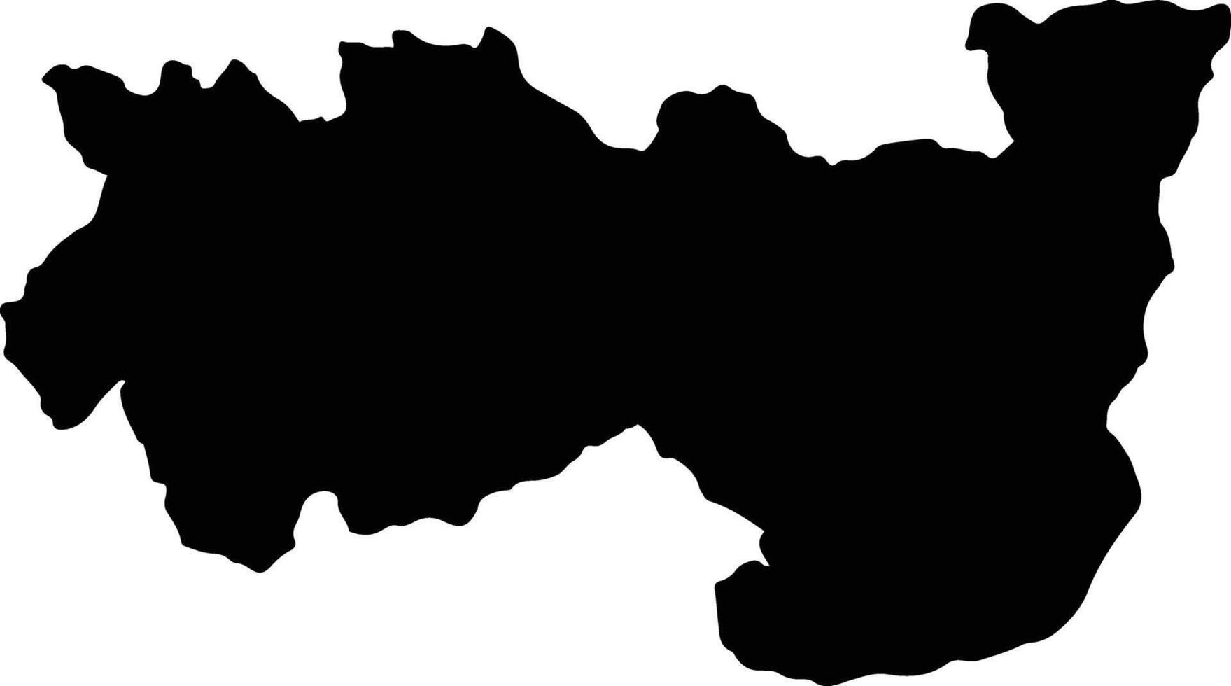 Nyanza Rwanda silhouette map vector