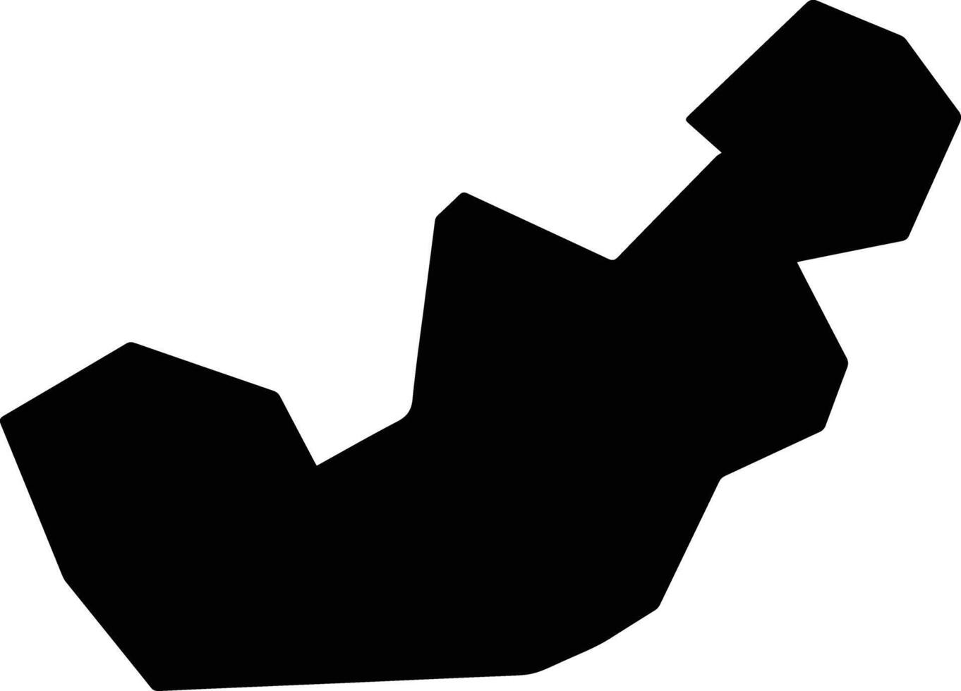 Nyong et So Cameroon silhouette map vector