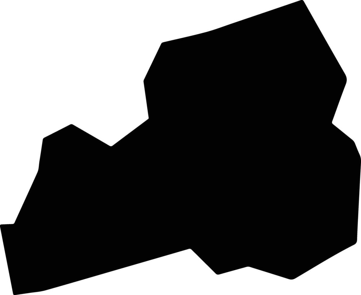 Nyong et Kelle Cameroon silhouette map vector