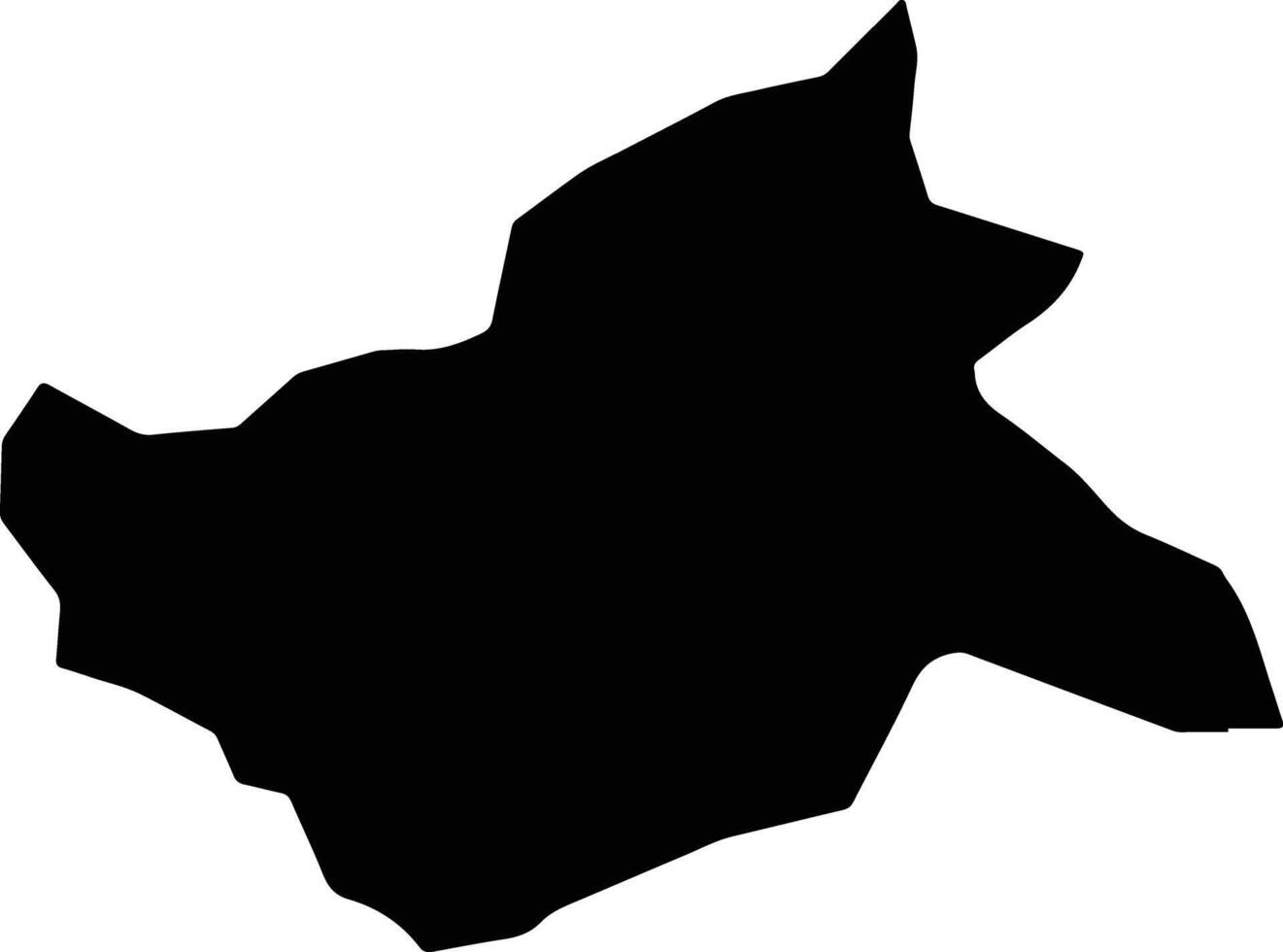 Nyongwon North Korea silhouette map vector