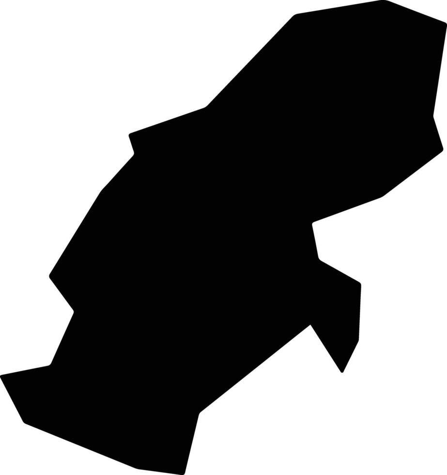 Nyong et Mfoumou Cameroon silhouette map vector