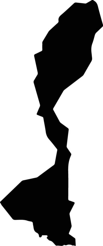 Nzara South Sudan silhouette map vector
