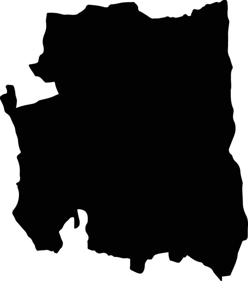 Nzega Tanzania silhouette map vector