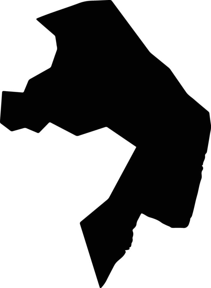 Obanliku Nigeria silhouette map vector