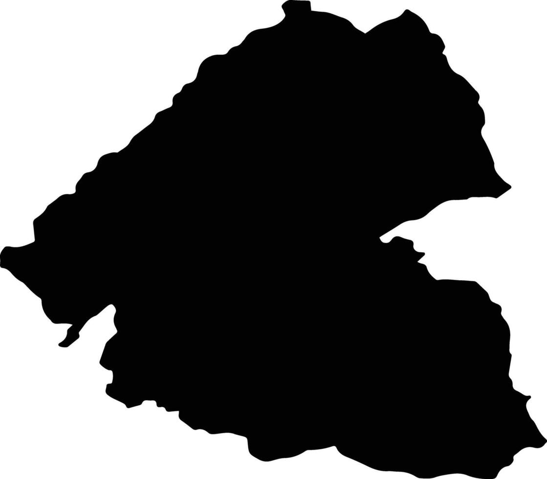 OBARSIA CLOSANI Romania silhouette map vector