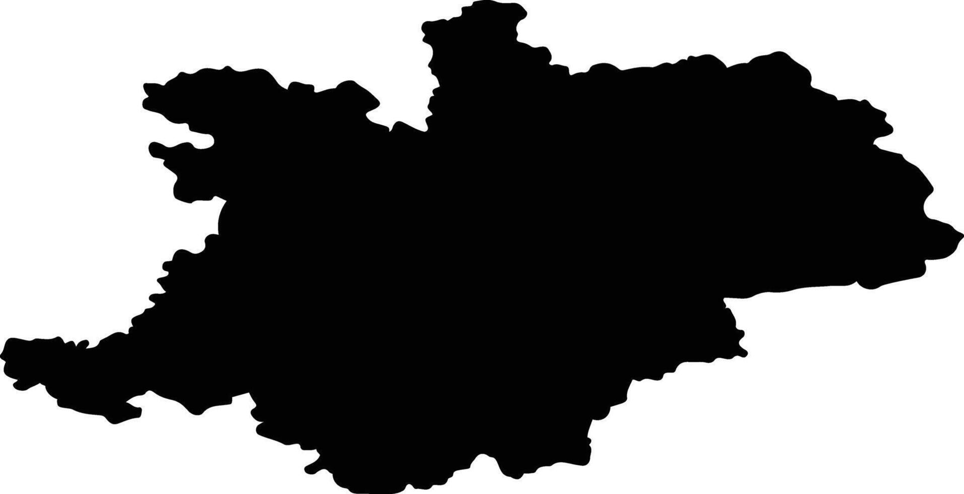 Oberfranken Germany silhouette map vector