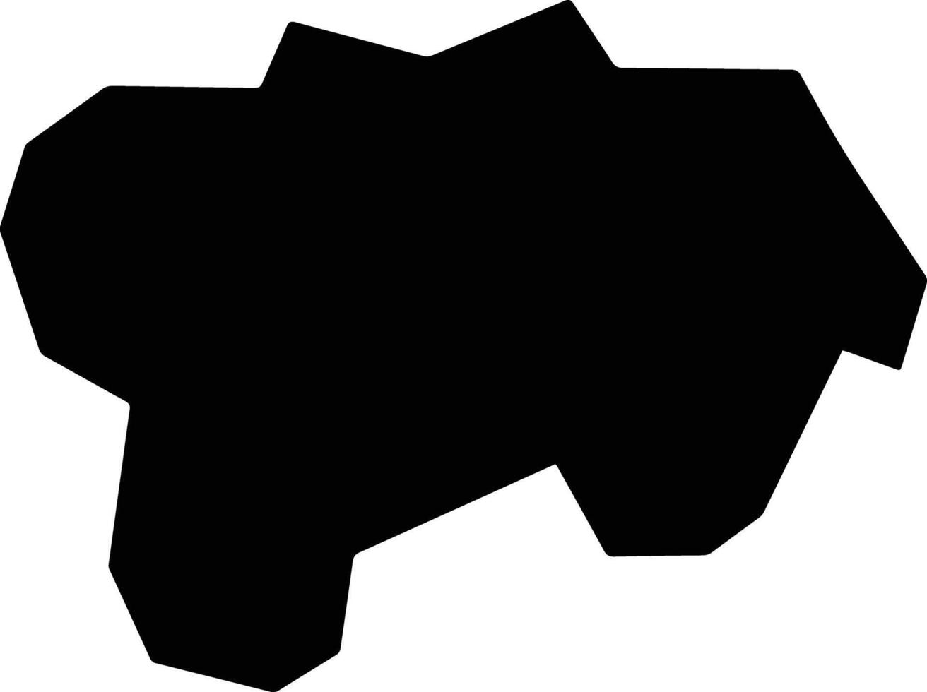 Obio Akpor Nigeria silhouette map vector